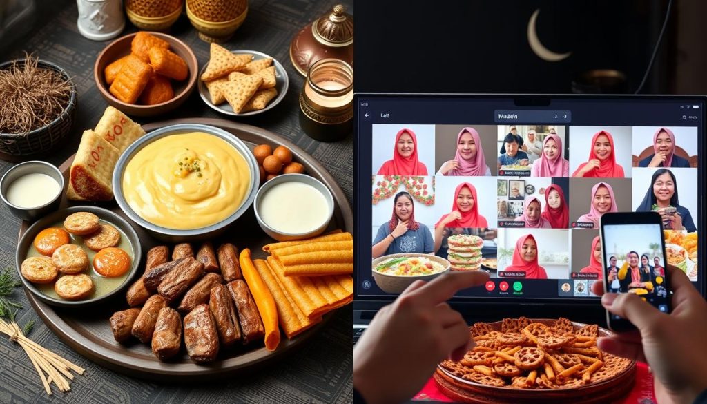 Festival kuliner ngabuburit virtual dengan berbagai makanan tradisional Indonesia yang dipromosikan melalui media sosial