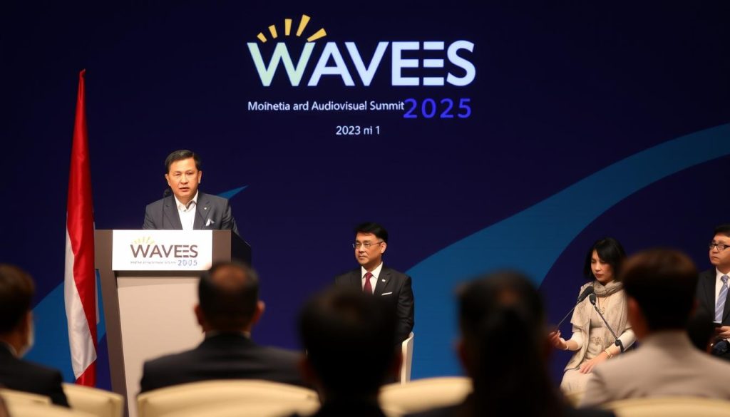 Menteri Kebudayaan Indonesia Fadli Zon menghadiri WAVES Summit 2025 di Mumbai, India untuk kolaborasi ekonomi budaya